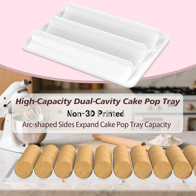 Cake Pop Molds Set, Circle Cake Pop Cutter and Pusher with Tray