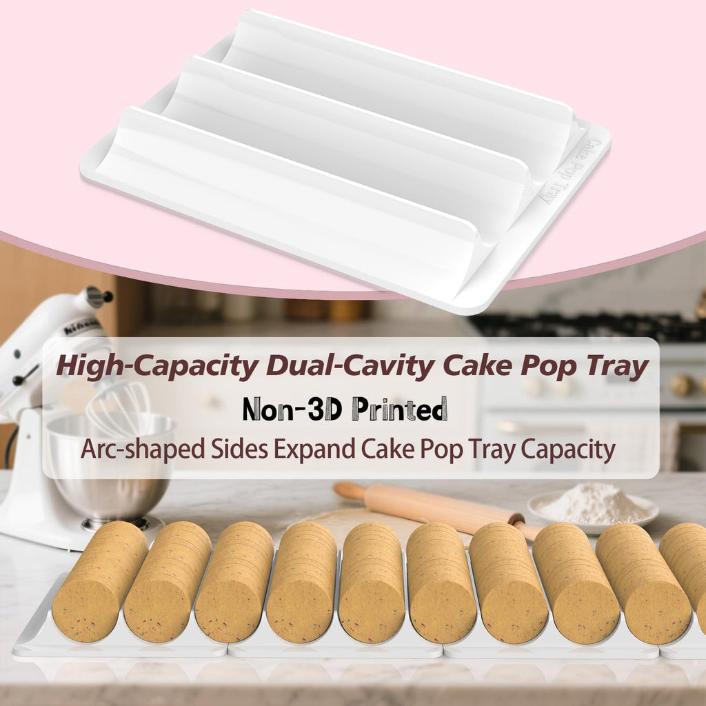 Cake Pop Molds Set, Circle Cake Pop Cutter and Pusher with Tray