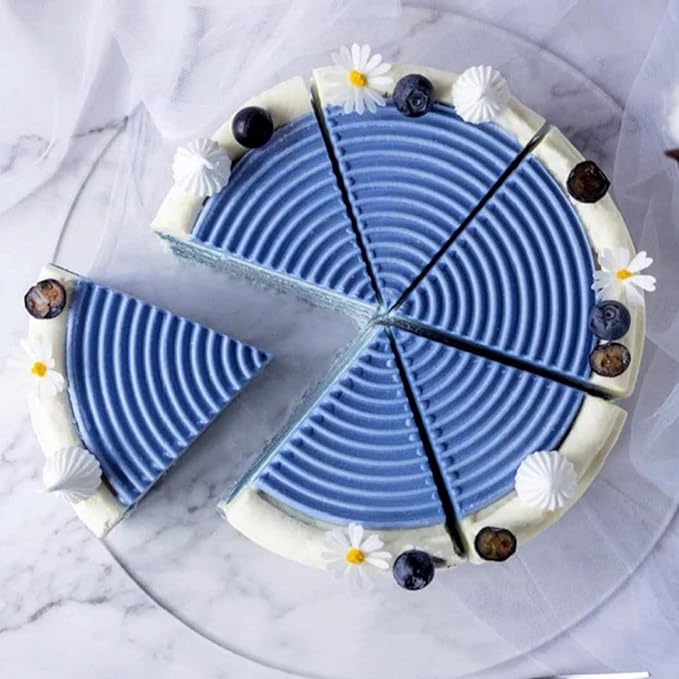 OCPO Kitchen Round Spiral Silicone Mold for Baking Mousse Cake, 6 Cavities