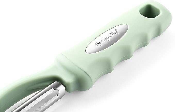 Spring Chef Swivel Vegetable Peeler with Ergonomic Handle, Pistachio