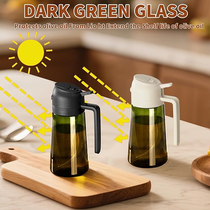 SWEET VIEW 2PCS Olive Oil Dispenser and Oil Sprayer