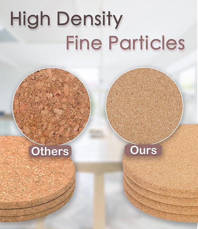 KITLAB Cork Trivets for Hot Dishes, Hot Pots and Pans, 8 Inch 8 Pcs
