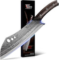 SYOKAMI Butcher knife for Meat Cutting, 10 Inch Cleaver with Herb Stripper