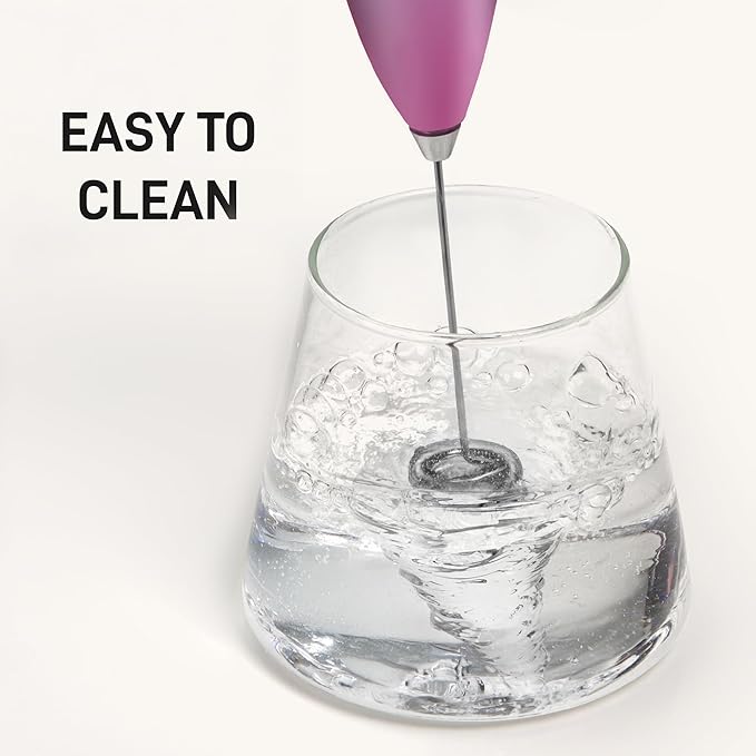 Zulay Powerful Milk Frother for Coffee with Upgraded Titanium Motor - Handheld Electric Whisk, Milk Foamer, Mini Mixer & Coffee Blender for Frappe, Latte, Matcha, No Stand - Orchid Fade
