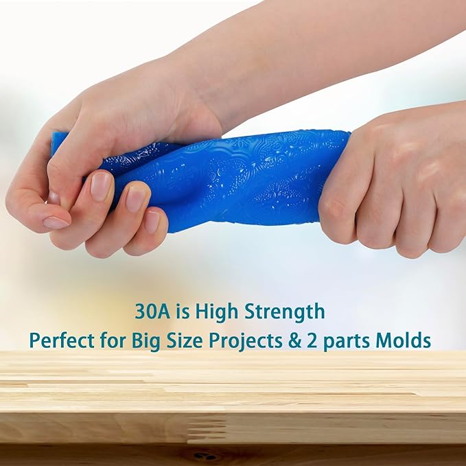 BBDINO Silicone Mold Making Kit 30A Platinum Liquid 1 Gallon Translucent
