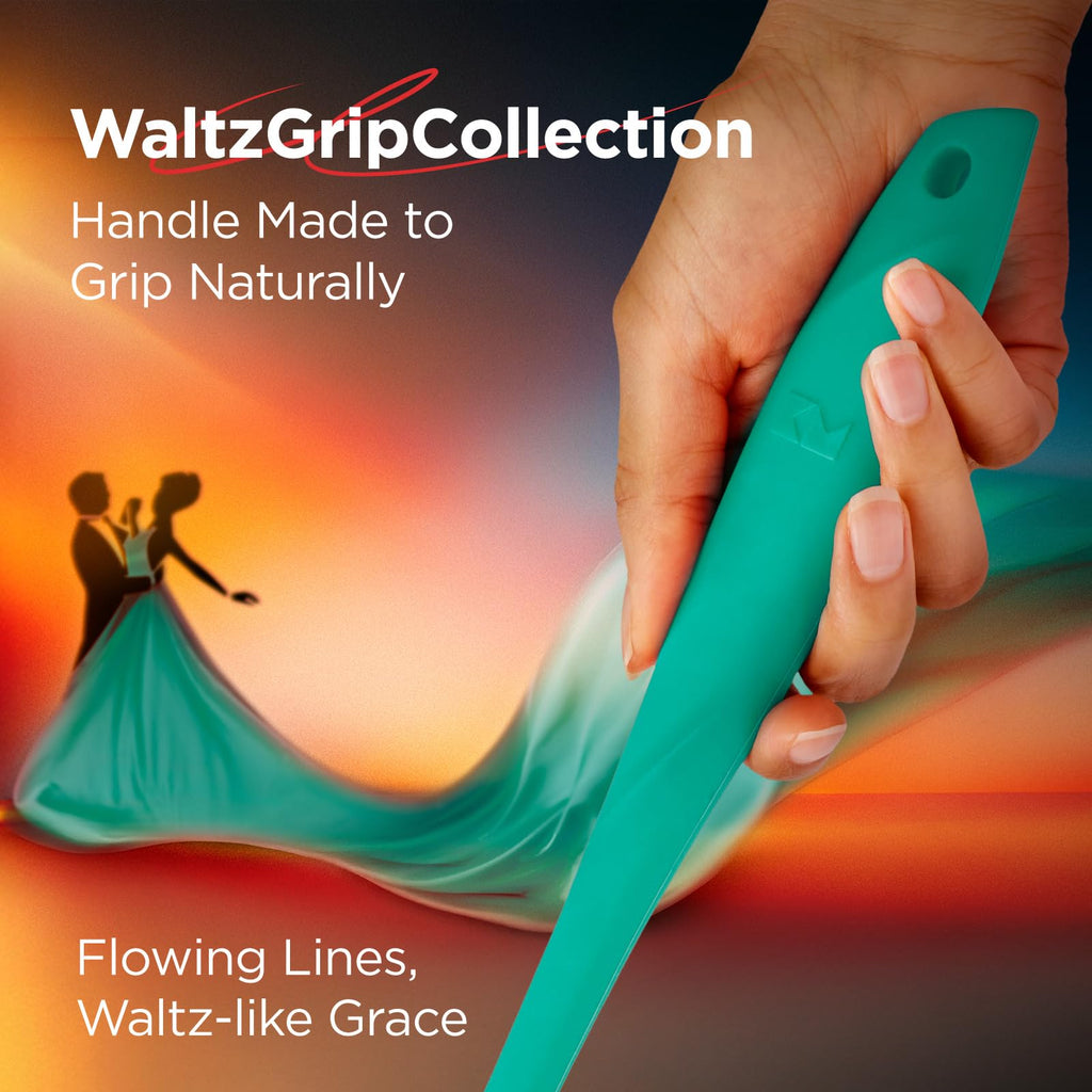Kitchen Mama WaltzGrip Platinum Silicone Basting Pastry Brush, Teal