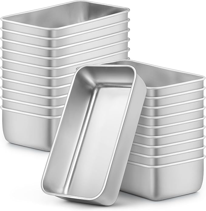 LIANYU 20 Pack Loaf Pans for Baking Bread, 9x5 Inch Bread Baking Pans