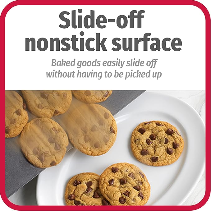 GoodCook AirPerfect Insulated Cookie Sheets Set of 2 Nonstick Carbon Steel Construction Pans for No-Burn Baking with Ergonomic Grip, 16 x 14-Inch, Gray