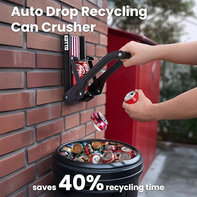 Kotto Can Crusher Wall Mounted Can Crushers for Recycling 8-16oz Cans