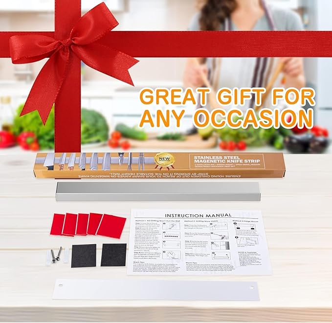 Ninonly 12 Inch Magnetic Knife Holder for Refrigerator
