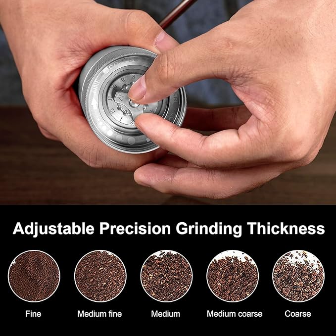 NewlukPro M6 Manual Coffee Grinder for Espresso Pour Over French Press Moka
