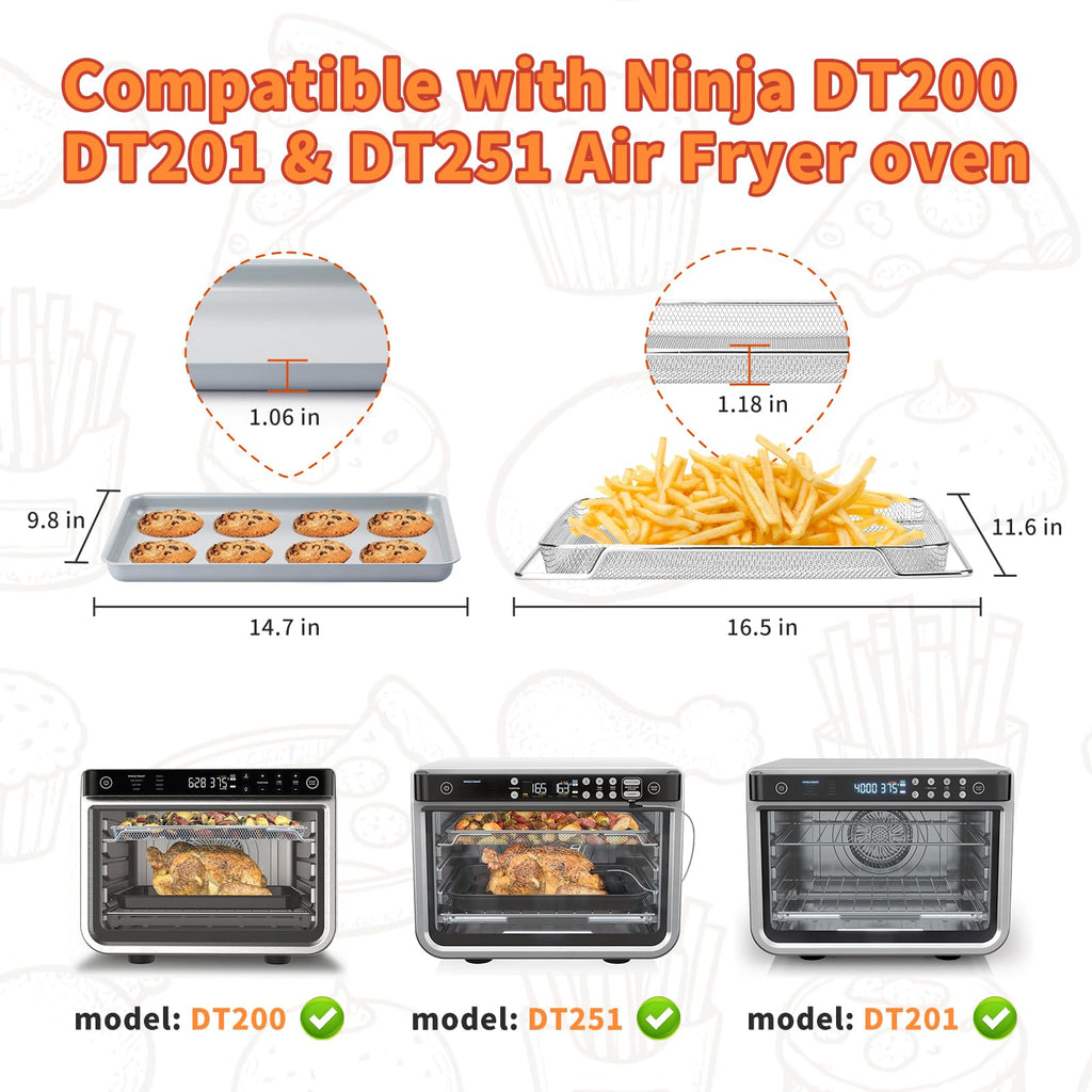 SHIKORI Non-Stick Ceramic Baking Sheet Set of 2 (Baking Sheet & Grill Net)