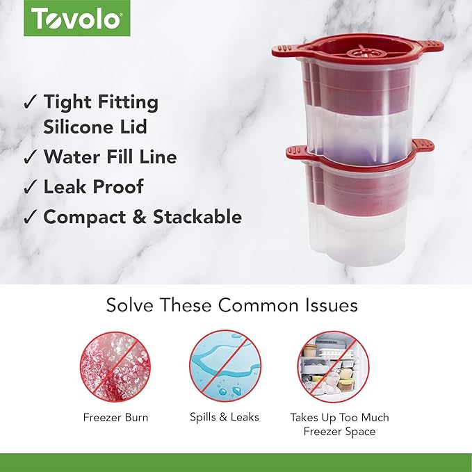 Tovolo Tree and Snowflake Ornament Ice Cube Molds Set of 2 for Holiday Cocktails Christmas Gifts for Men Dishwasher Safe BPA Free Silicone Holiday Ice Cube Mold Ornaments