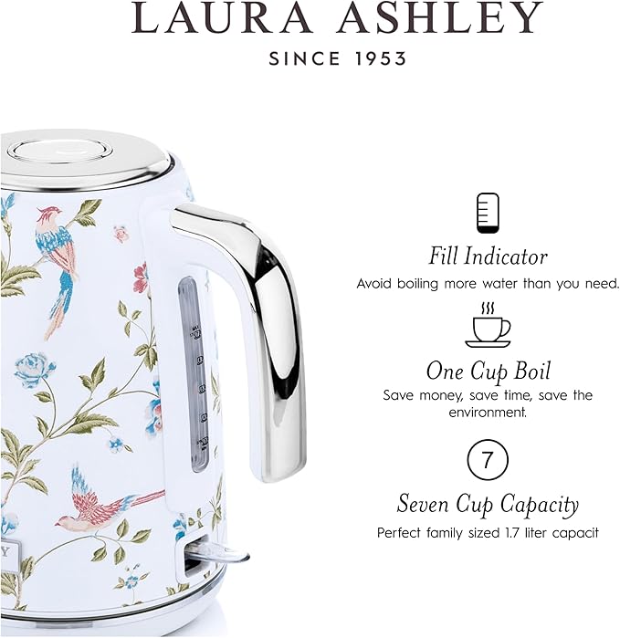 Laura Ashley Electric Kettles for Boiling Water, 1.7L Electric Tea Kettle