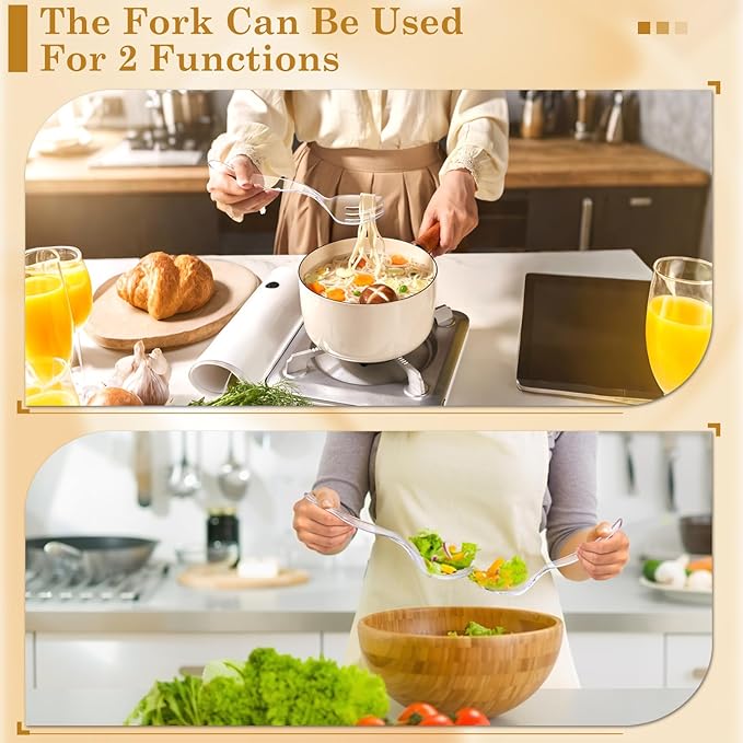 Mwellewm 72Pcs Serving Utensils Large Plastic Serving Utensils Set Serving Spoons for Buffet Clear Disposable Plastic Tongs 8.5'' Heavy Duty Slotted Spoons/Forks Supplies for Party Food Salad Soup
