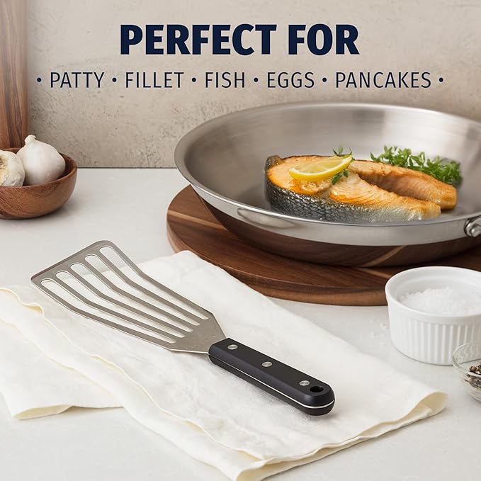 Zulay Kitchen Stainless Steel Fish Turner Spatula