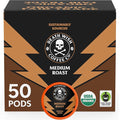 Death Wish Coffee Medium Roast Single Serve Coffee Pods, Organic, 50 Count