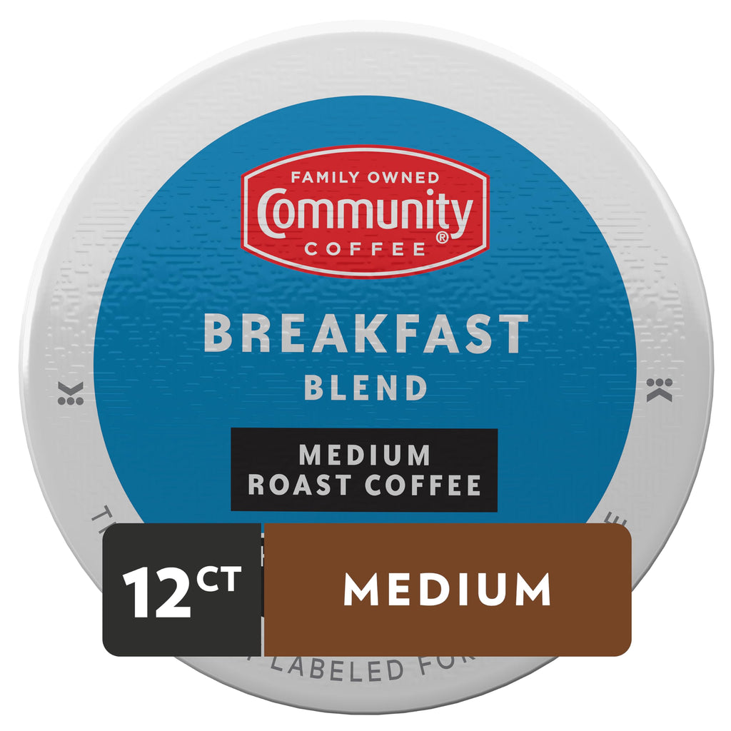 Community Coffee Breakfast Blend, Medium Roast Single-Serve Keurig K-Cup Pods, 12 Count (Pack of 1)