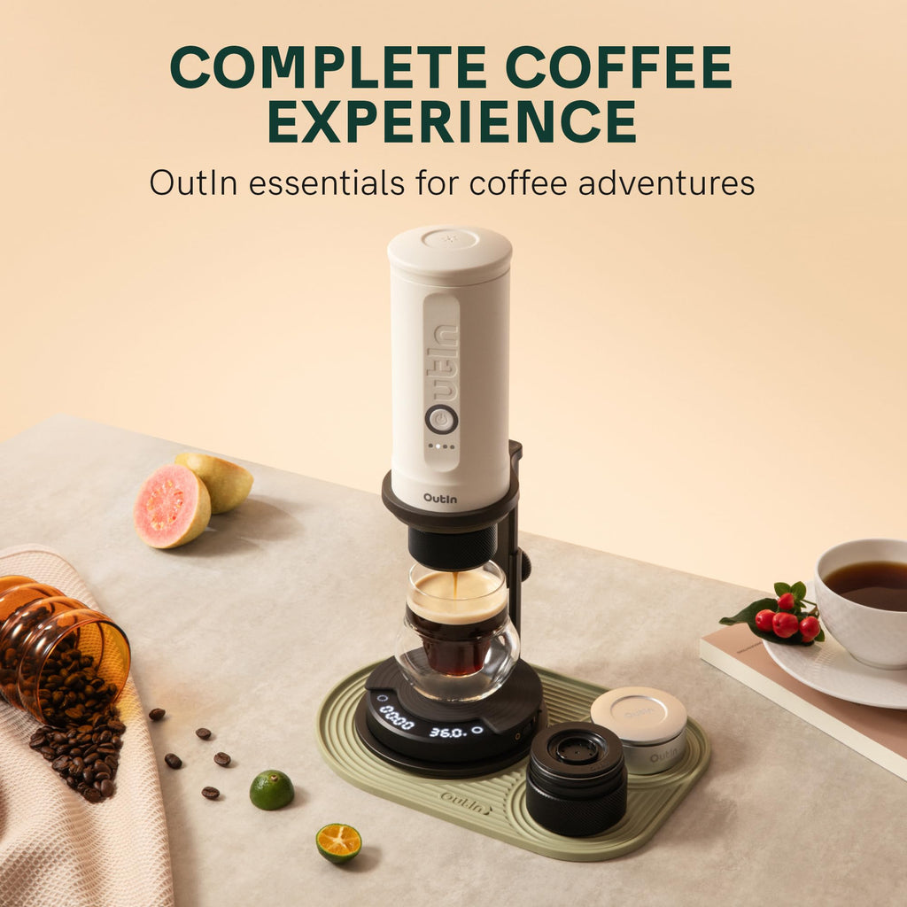 OutIn Claro Portable Coffee Scale, Timer Function, Rechargeable