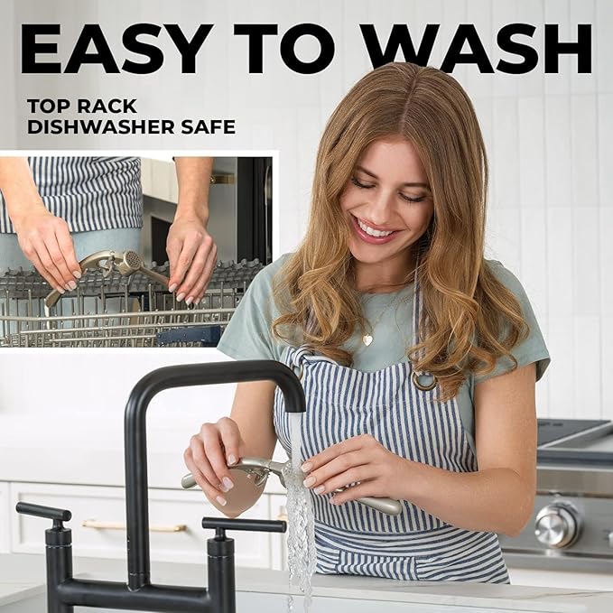 Zulay Kitchen Premium Garlic Press Set - Rust Proof Professional Garlic Mincer Tool - Easy-Squeeze, Easy-Clean with Soft, Ergonomic Handle - Silicone Garlic Peeler & Brush (Silver)