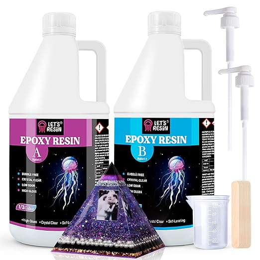 LET'S RESIN Epoxy Resin Kit,1 Gallon Bubble Free & Crystal Clear Resin