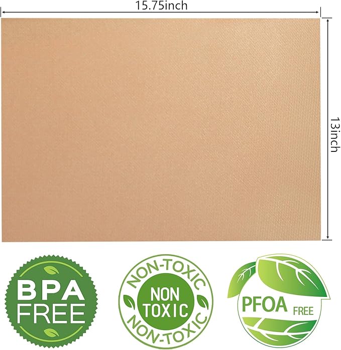 Renook Set of 8 Copper Grill Mats for Outdoor Gas Grill