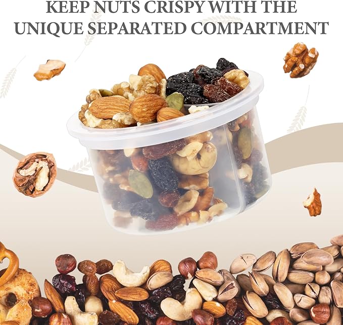SOLIGT 2 Pack Overnight Oats Containers with Lids (Oat White/Oat White)