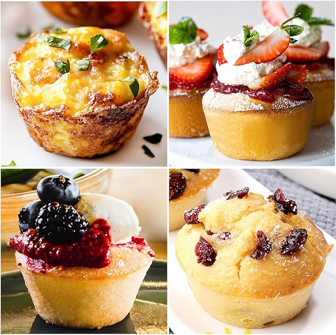 Silicone Muffin Pans for Baking with Metal Framed Handle BPA Free, Standard