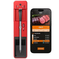 Wireless Meat Thermometer 6 Sensors Accuracy Digital Food Thermometer 0.5S Instant Read, IP67 Waterproof for BBQ, Grill, Smoker, Oven, Air Fryer,Red