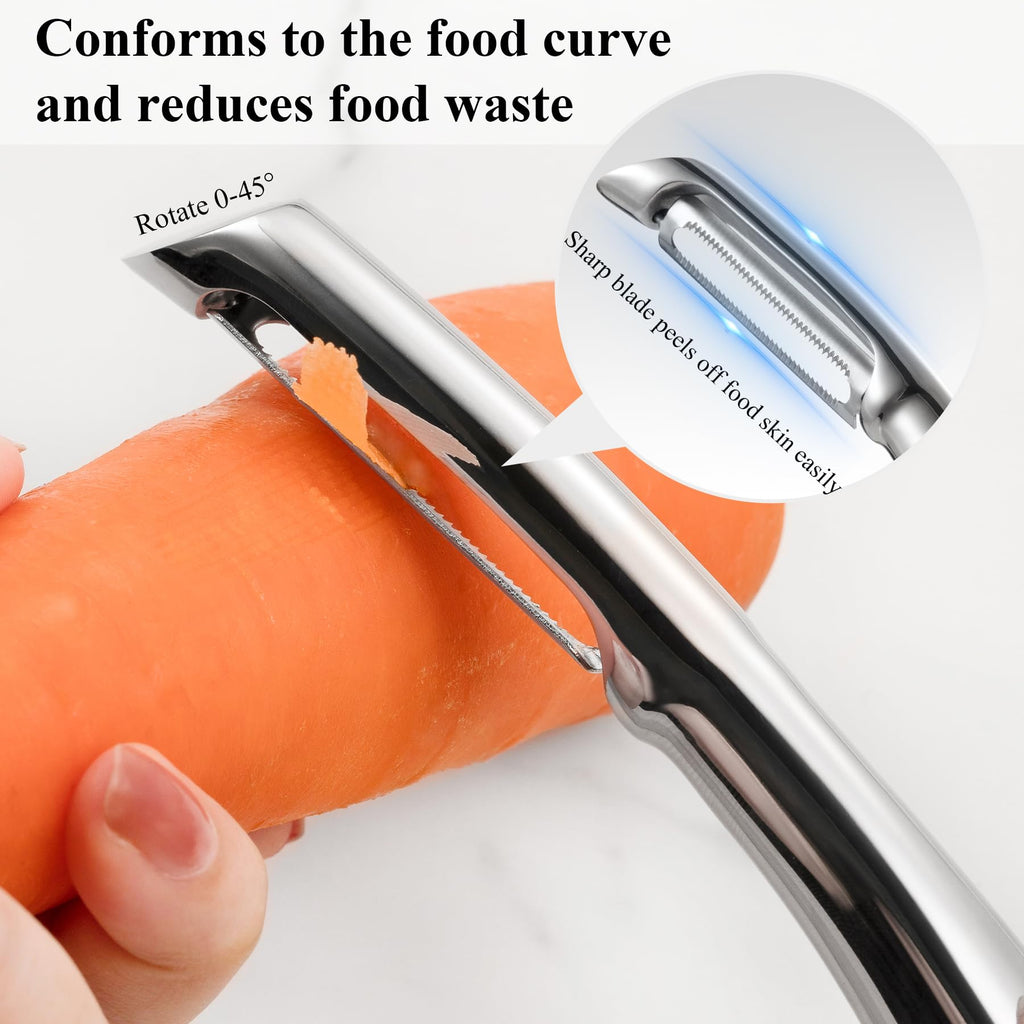 LIIGEMI Premium Stainless Steel Vegetable Peeler,I Sharp Potato Peeler for Kitchen,Practical and Comfortable Stainless Steel Veggie Peeler Machine