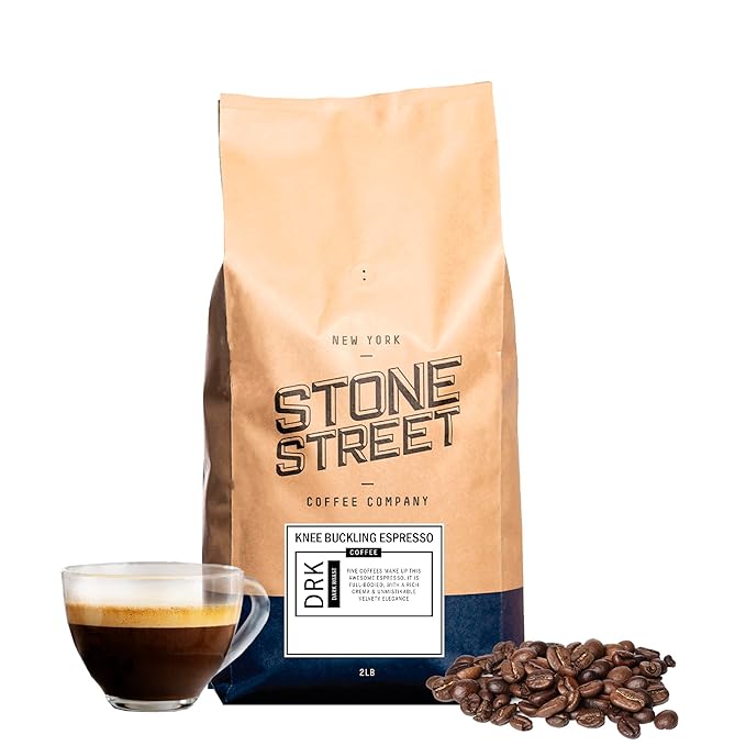 Stone Street Knee Buckling Espresso Whole Bean, Dark Roast, High Caf, 2Lb