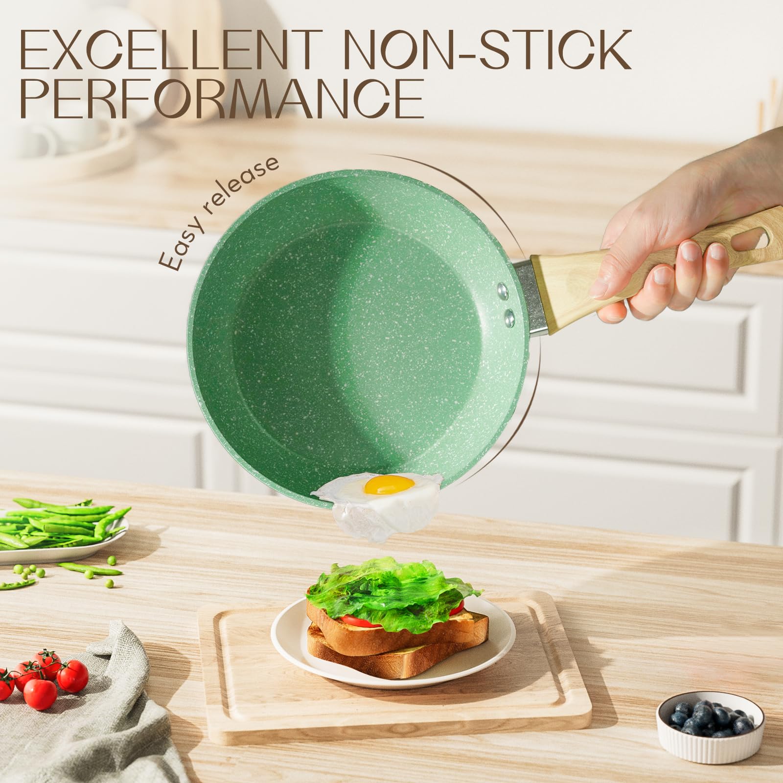 Innerwell 8-Inch Nonstick Frying Pan Small Egg Pan Skillet