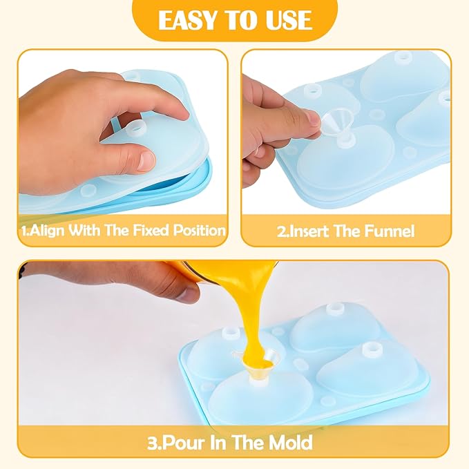 Palksky Mango Silicone Molds, 2Pack 8 Cavity 3D Fruit Pastry Molds for Chocolate, Candy, Ice Cream, Pudding, Jelly, Bakeware, Mousse Cakes Baking Supplies