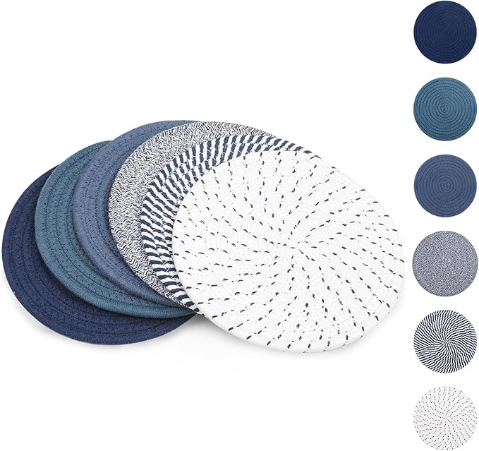 SHACOS 8 Inches Trivets for Hot Dishes, 6 Pcs