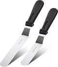Kootek Angled Icing Spatula, Stainless Steel Offset Spatula, 6" & 8"
