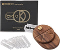 ROCKSHEAT Bread Lame Dough Scoring Tool with 5 Feather Blades, Sourdough Scoring Tool with Storage Box, Scoring Knife for Bread Baking, Dexterous-Cut Series Lame Bread Tool (LUNA)