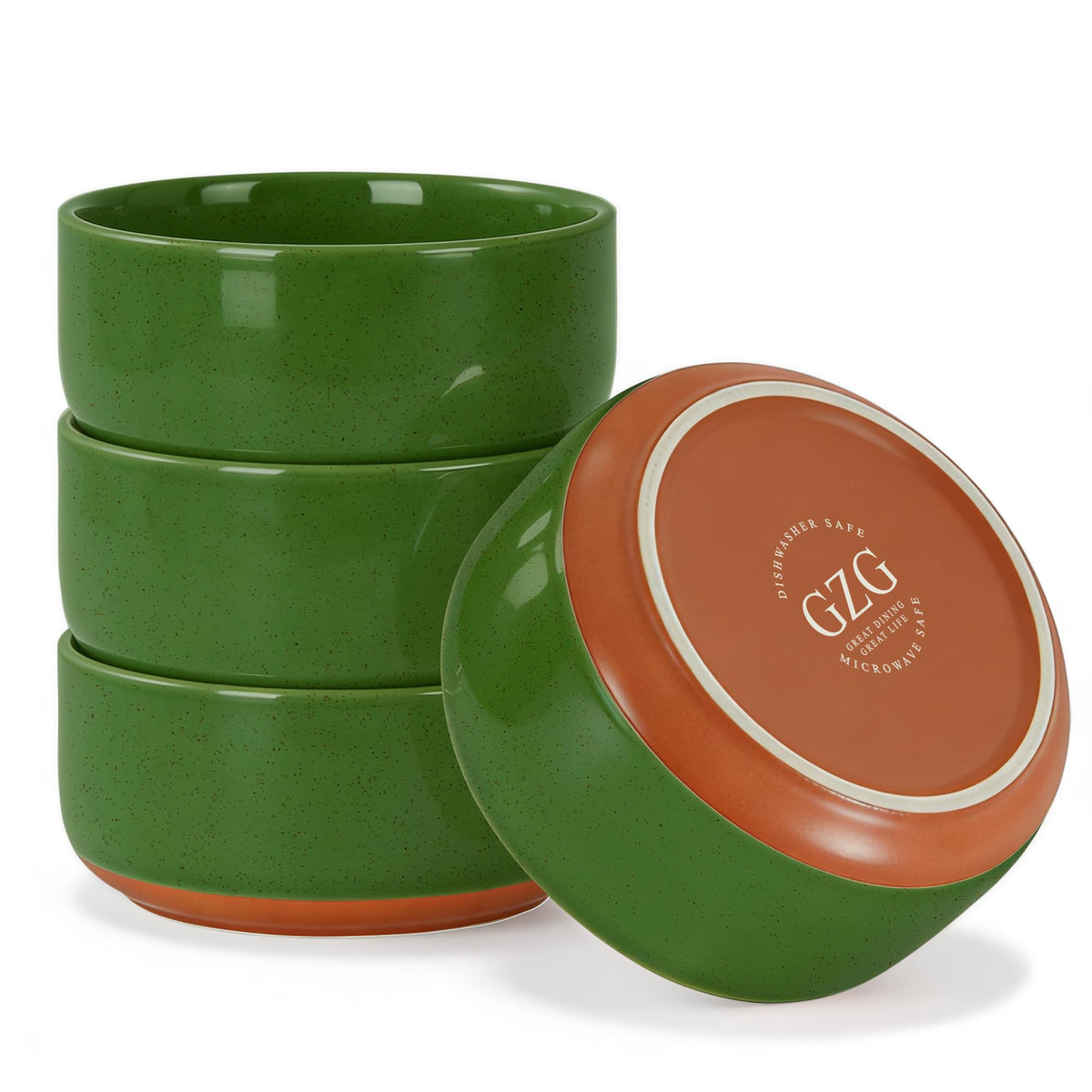 GZG Ceramic Dinner Plates, 10.25 Inch, Set of 4