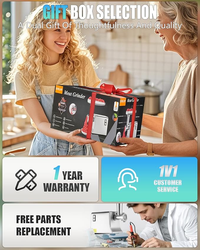 5.0 Upgrade Electric Meat Grinder,3S Grinding,Meat Grinders for Home Use-S