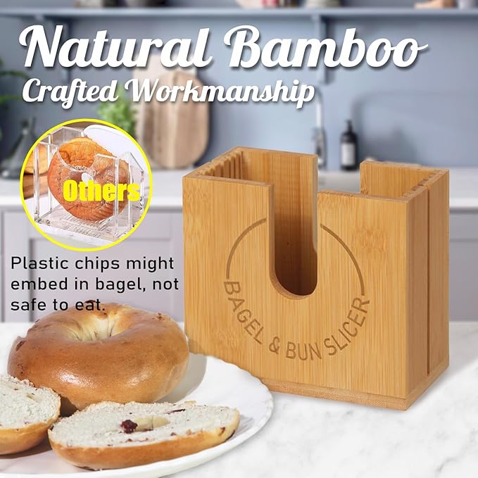 Large Adjustable Bagel Slicer Holder
