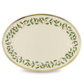 Lenox Serveware, Holiday Serving Platter, Oval Shape, 13-Inch, Ivory, Porcelain Material, Dishwasher Safe, Turkey Platter for Thanksgiving, Winter Hosting, Christmas Serving (Multicolor, 1 Piece)