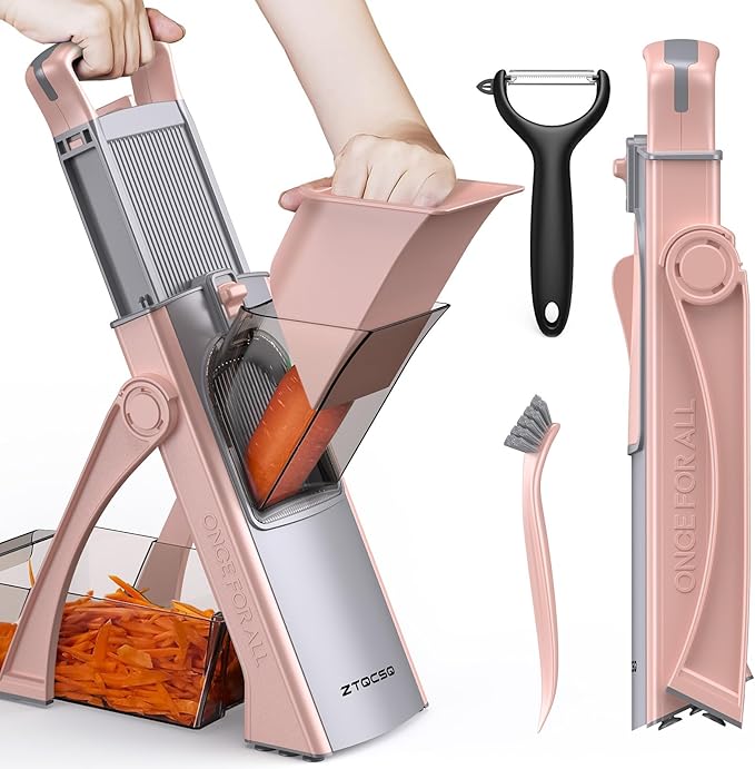 All in 1 Upgraded Version Safe Mandoline Slicer for Kitchen, Veggie Slicer