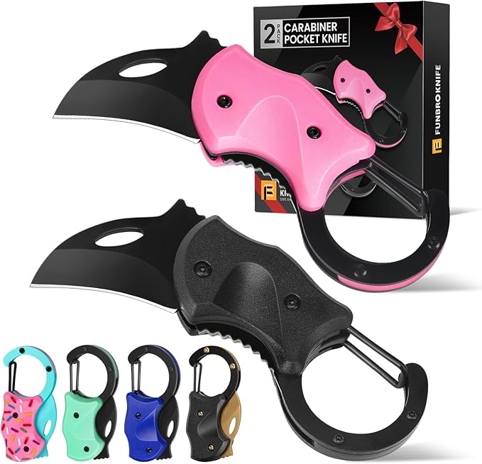 FUNBRO 2 Pack Small Pocket Knife Gifts for Men & Women