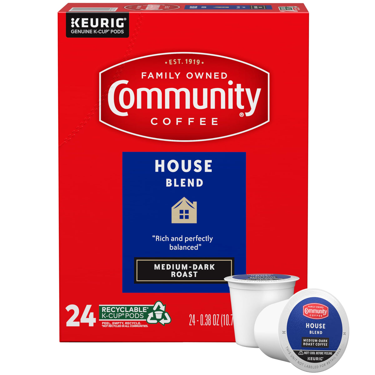 Community Coffee Grandma's Sugar Cookie Keurig K-Cup Pods, Limited Edition Holiday Flavor, Natural Ingredients, 10 Count (Pack of 1)