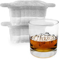 Tovolo Cheers Ice Mold Pack of 2 Craft Ice Cube Molds for Whiskey Bourbon Cocktails, Easy Fill No Leak Cheers Shaped Ice Cube Bar Essentials for Bartender Gifts Dishwasher Safe BPA Free Silicone