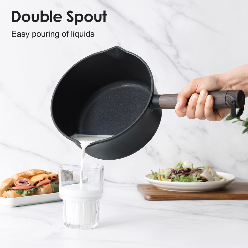 SENSARTE 15Pcs Nonstick Cookware Set Pots and Pans Set Kitchen Cooking Frying Pans with Stay-cool Handle, Dishwasher Safe, Induction Compatible, PFOA/PFOS Free, Black