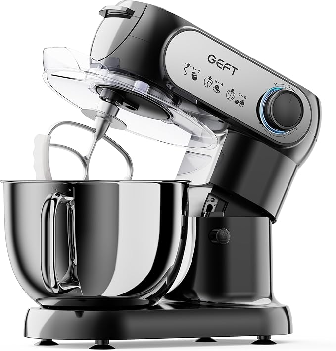 GEFT Stand Mixer, 3.5QT&6QT Bowls Mixers Kitchen Electric Stand Mixer Black