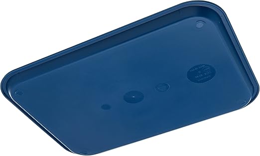 Carlisle FoodService Products Café Cafeteria Tray, Fast Food Tray for Restaurant or Commercial Use, 12" x 16", 1 Count, Blue