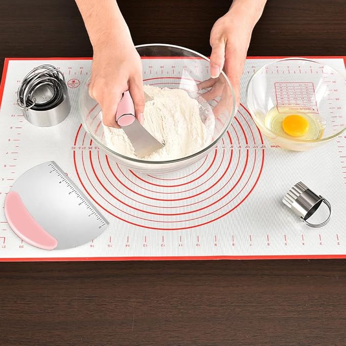 Pastry Cutter, Biscuit Cutter, Dough Scraper,Pastry Blender,Baking Mats