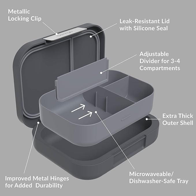 Bentgo Modern Adult Bento Lunch Box with 3-4 Compartments