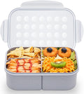 MISS BIG® Large Bento Lunch Box for Adults, 1900ml, 3 Compartments, Gray